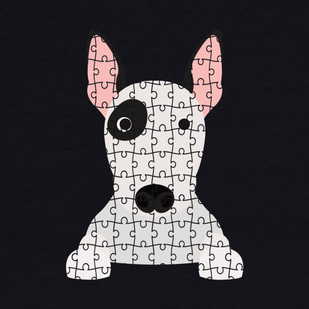 English Bull Terrier Jigsaw Puzzle Design by DoggyStyles